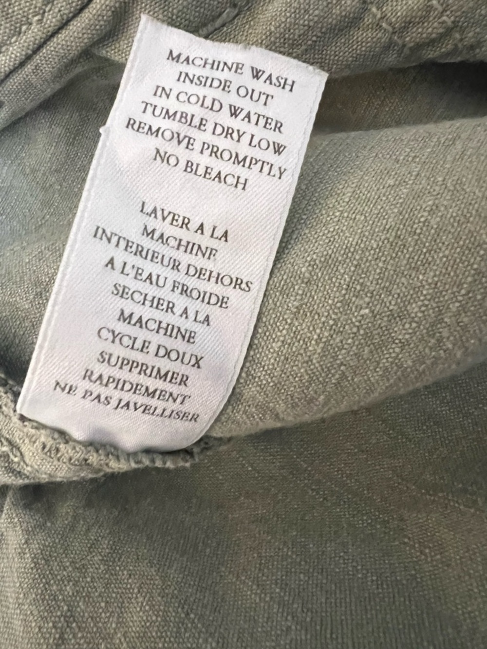 Frank & Eileen Jameson Jogger Pants Linen Blend Sage Green Size 4 - Picture 7 of 7